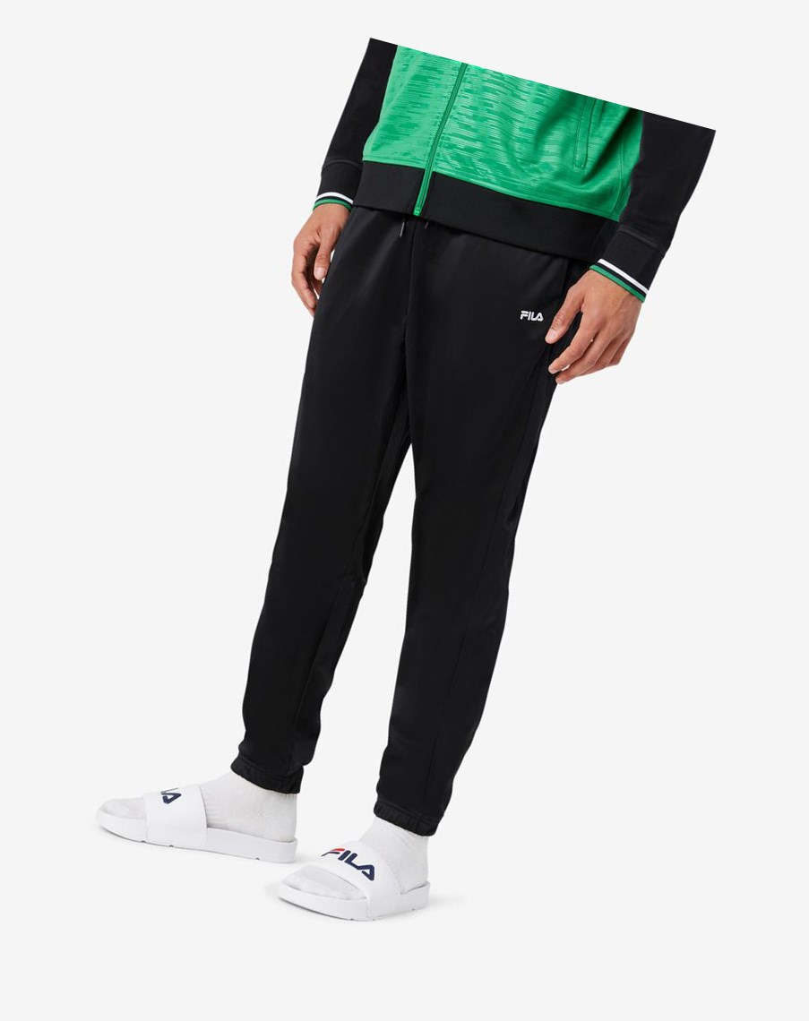 Fila Nigeria Track Pant Czarne Białe | GUQBA-4632