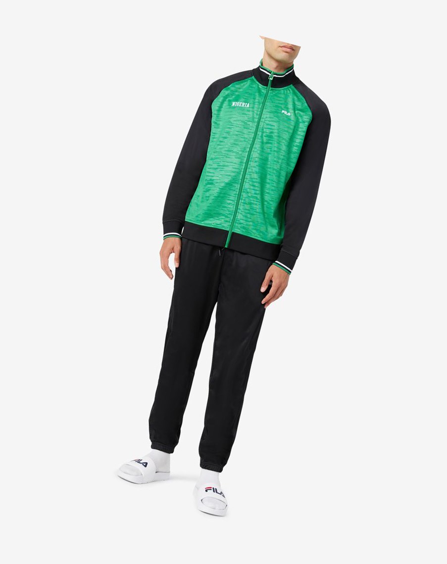 Fila Nigeria Track Pant Czarne Białe | GUQBA-4632