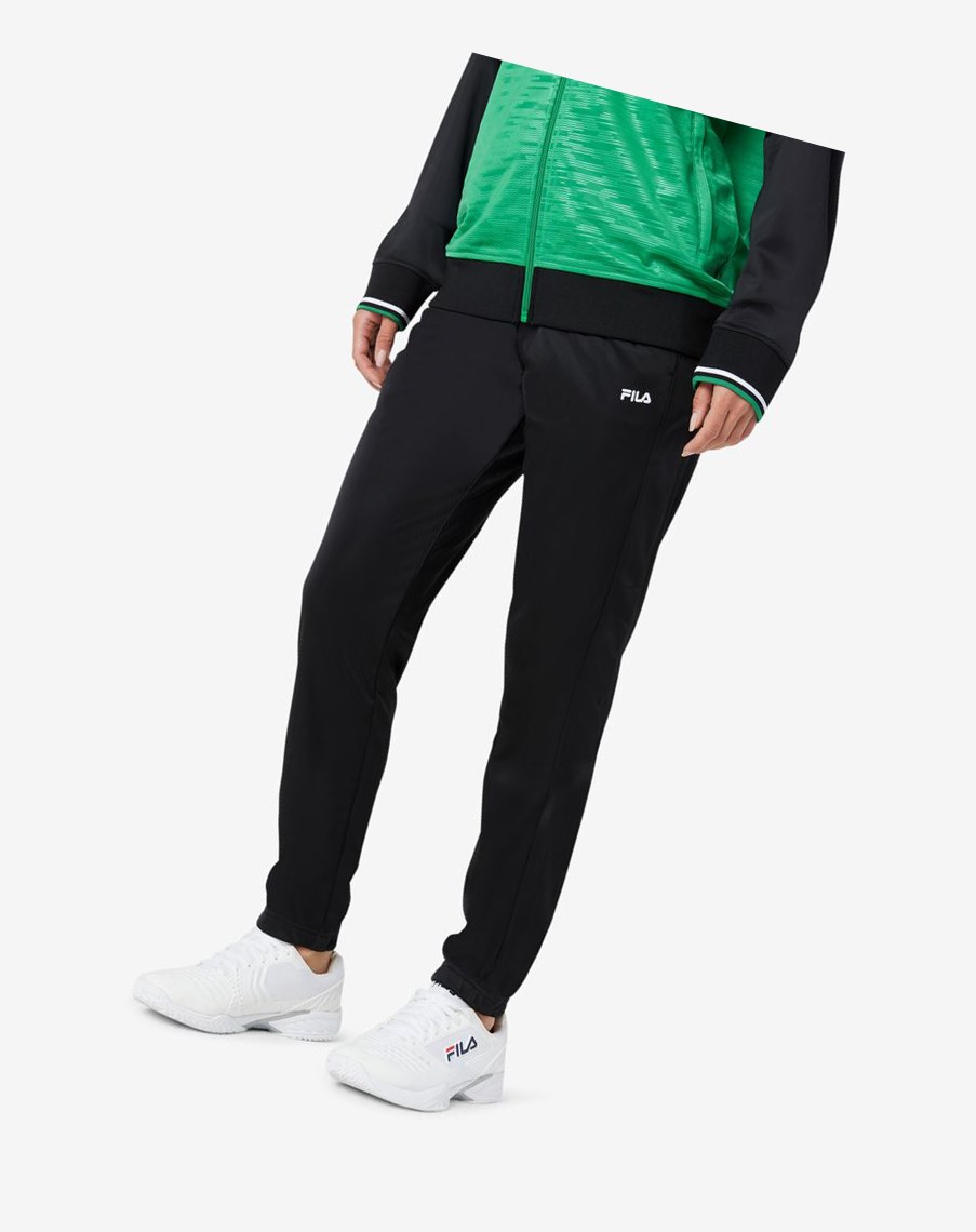 Fila Nigeria Track Pant Czarne Białe | QJPAR-7021