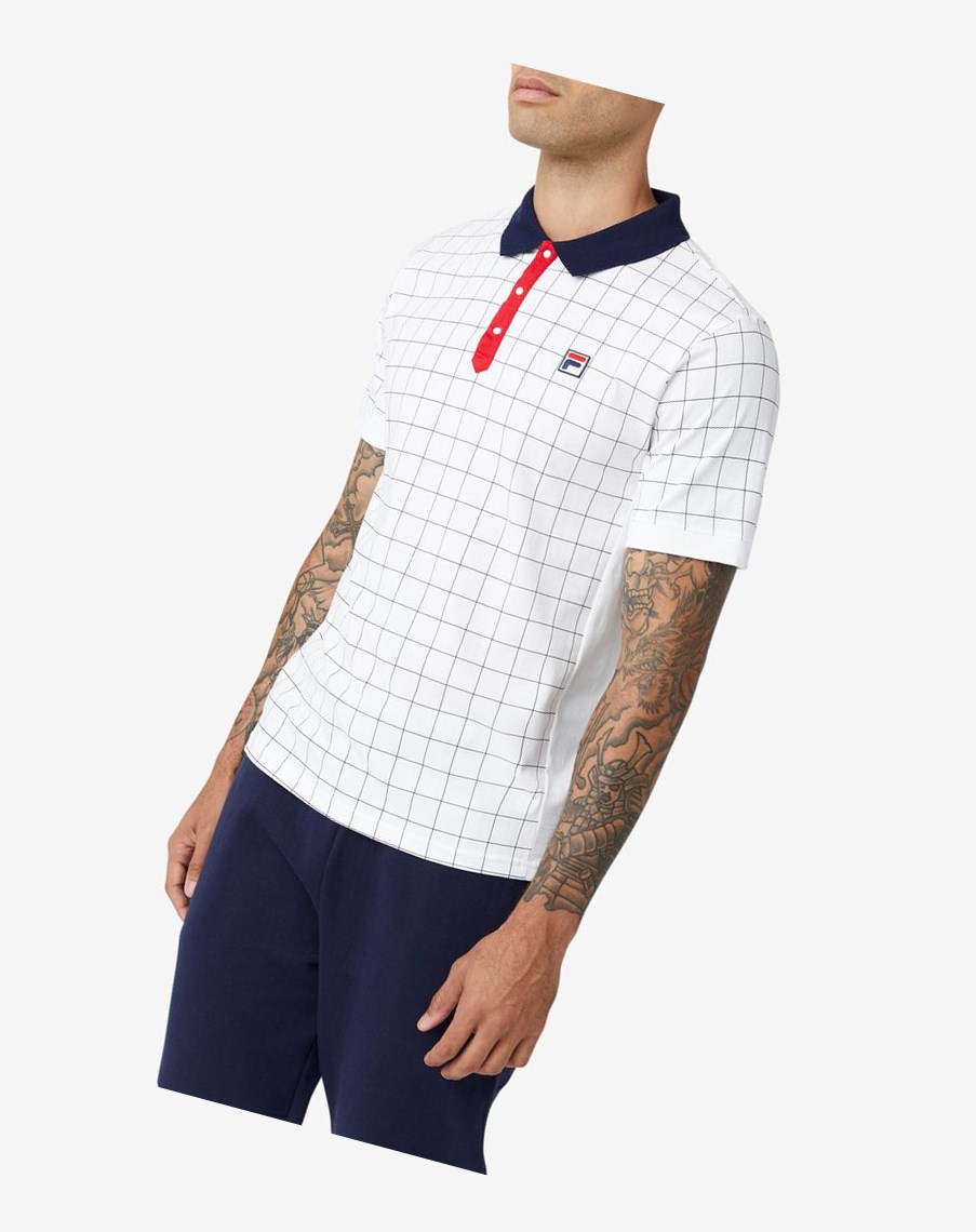 Fila Nile Polo Białe Czerwone | TOCEW-3124