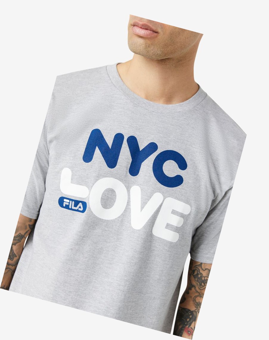 Fila Nyc Love Tee Szare | YBNIX-9425