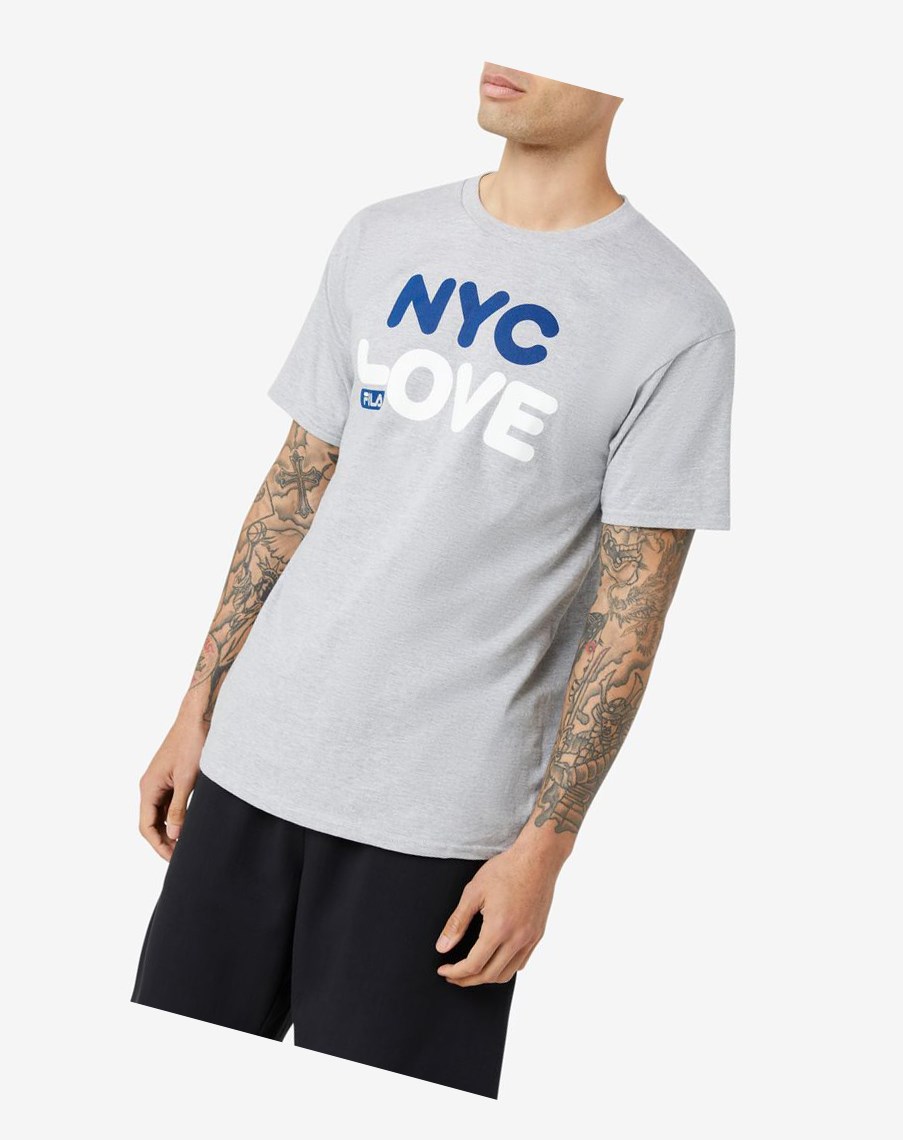 Fila Nyc Love Tee Szare | YBNIX-9425