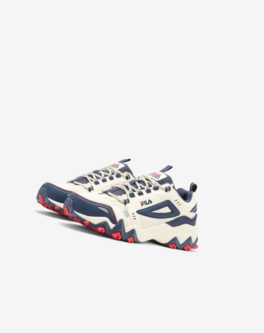 Fila Oakmont Tr Sneakers Białe Granatowe Czerwone | CEYQJ-2301