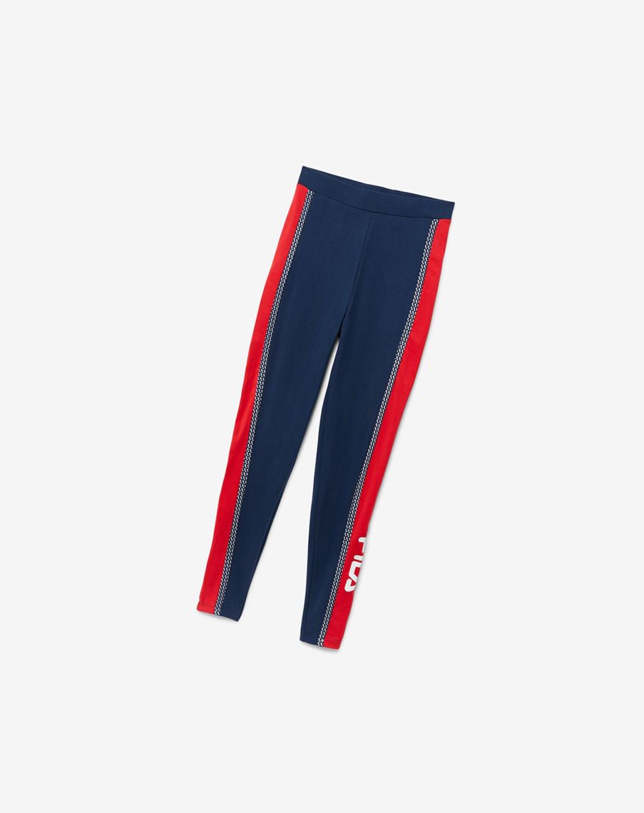 Fila Ona Legging Czerwone Białe | GOETD-8564