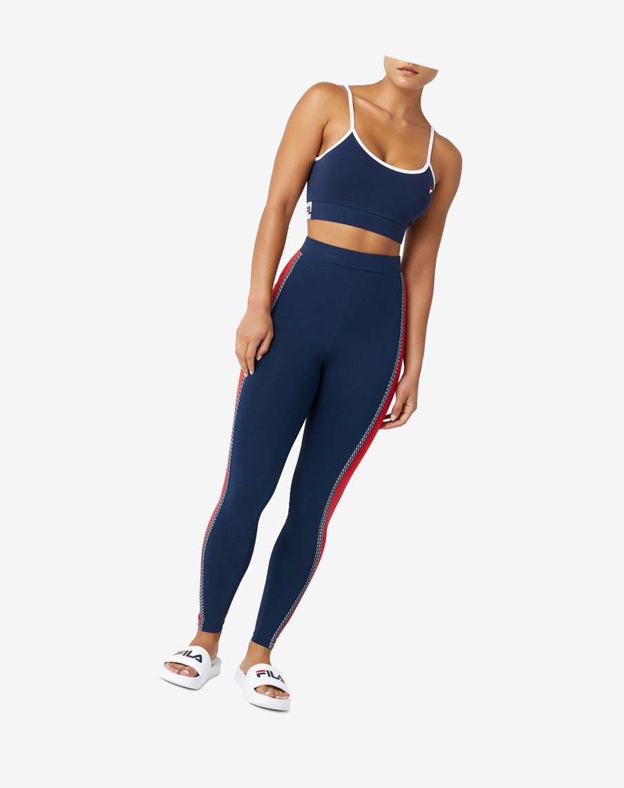 Fila Ona Legging Czerwone Białe | GPZHN-9381