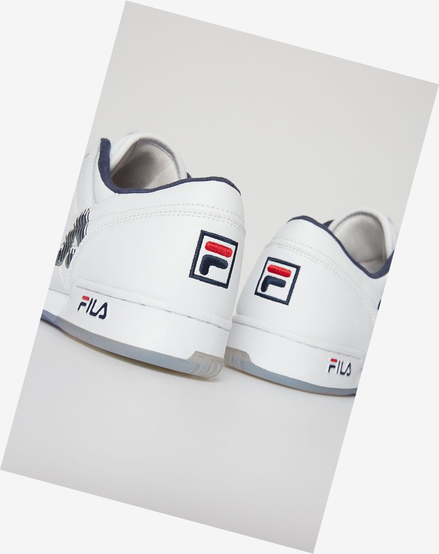 Fila Original Fitness Grafiką Sneakers Wht/Fnvy/Fred | QCFOL-4793