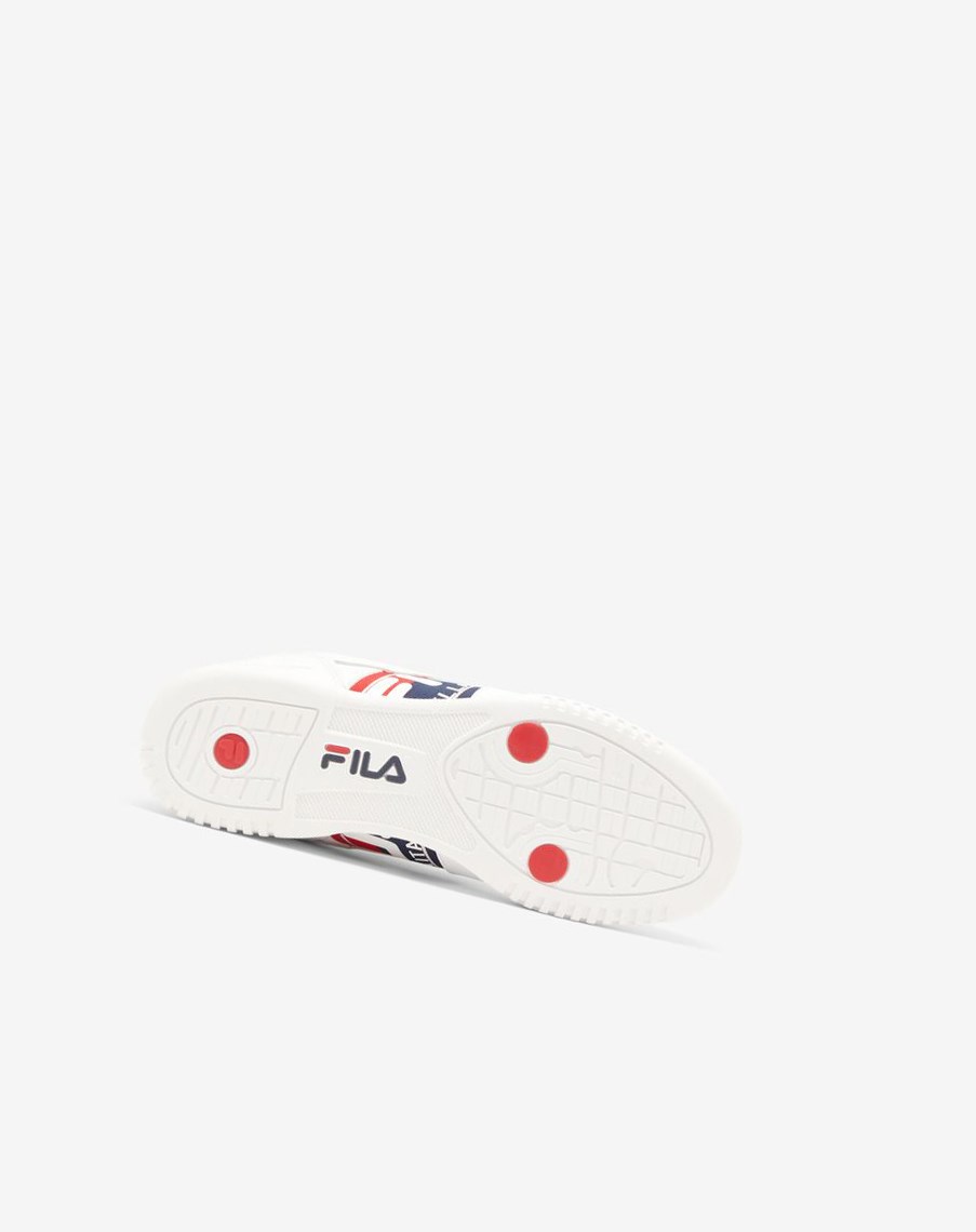 Fila Original Fitness Logo Tape Sneakers Białe Granatowe Czerwone | NJLZS-4918