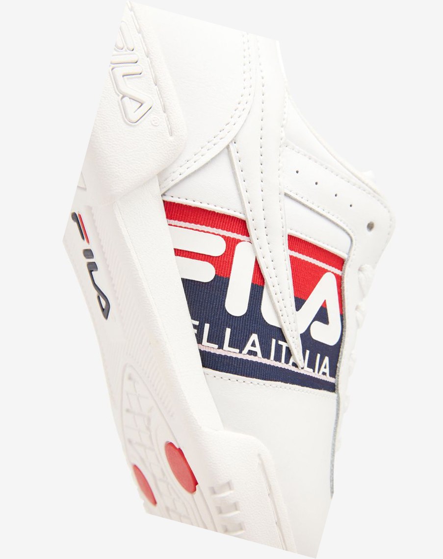 Fila Original Fitness Logo Tape Sneakers Białe Granatowe Czerwone | NJLZS-4918