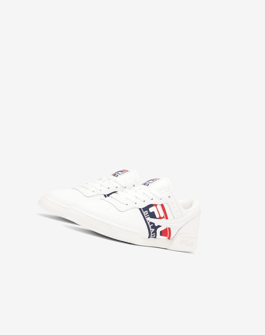 Fila Original Fitness Logo Tape Sneakers Białe Granatowe Czerwone | NJLZS-4918