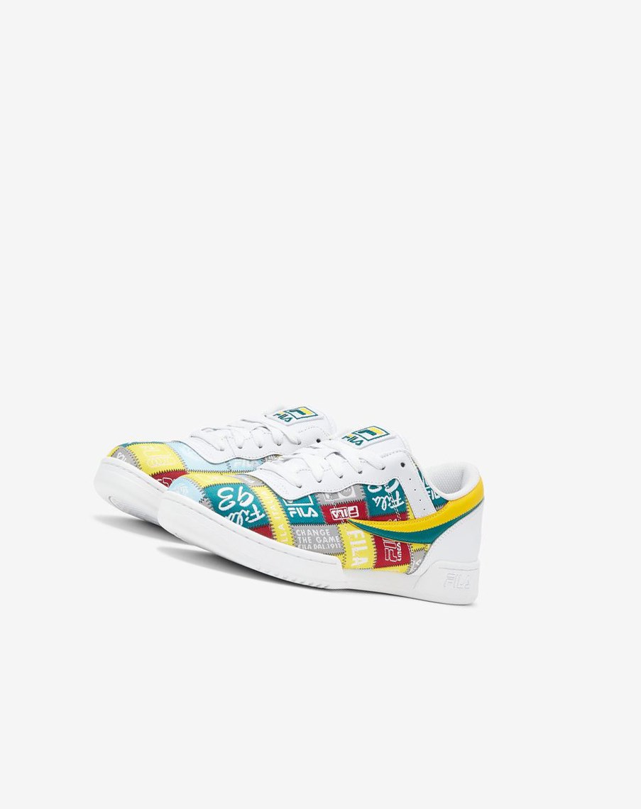 Fila Original Fitness Patchwork Sneakers Białe Żółte | HUMNV-7859