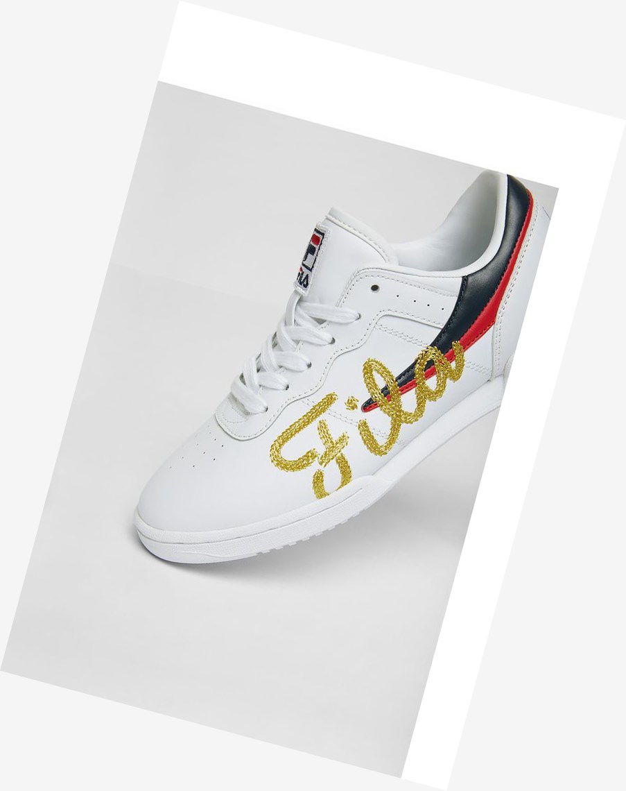 Fila Original Fitness Signature 2 Sneakers Wht/Fnvy/Fred | GWTSX-3842