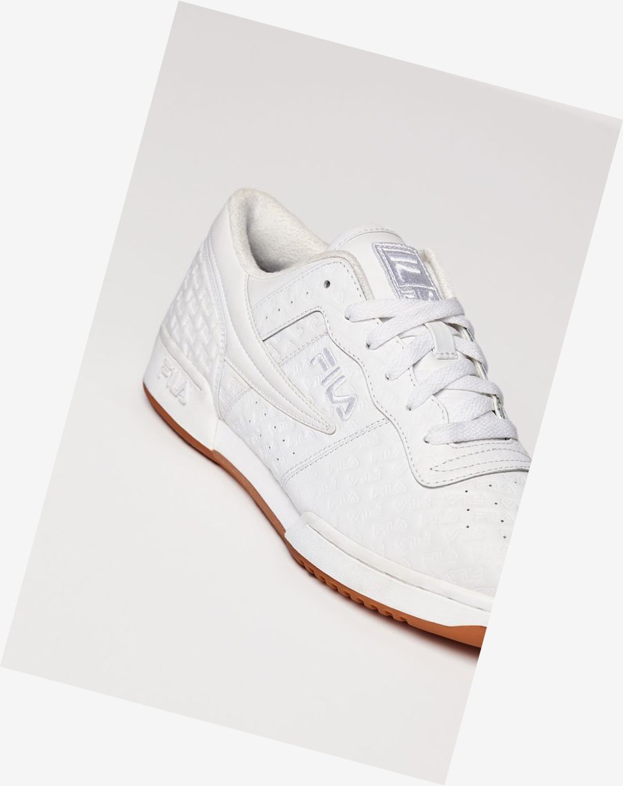 Fila Original Fitness Small Logos Tenisa Shoes Wht/Wht/Gum | BLSZH-8214