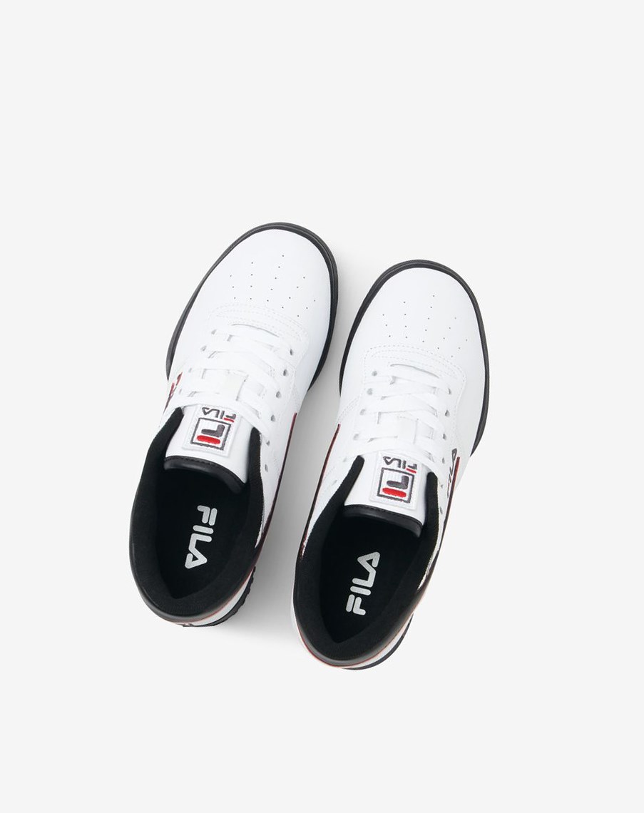 Fila Original Fitness Sneakers Białe Czarne Czerwone | NRPUX-8716