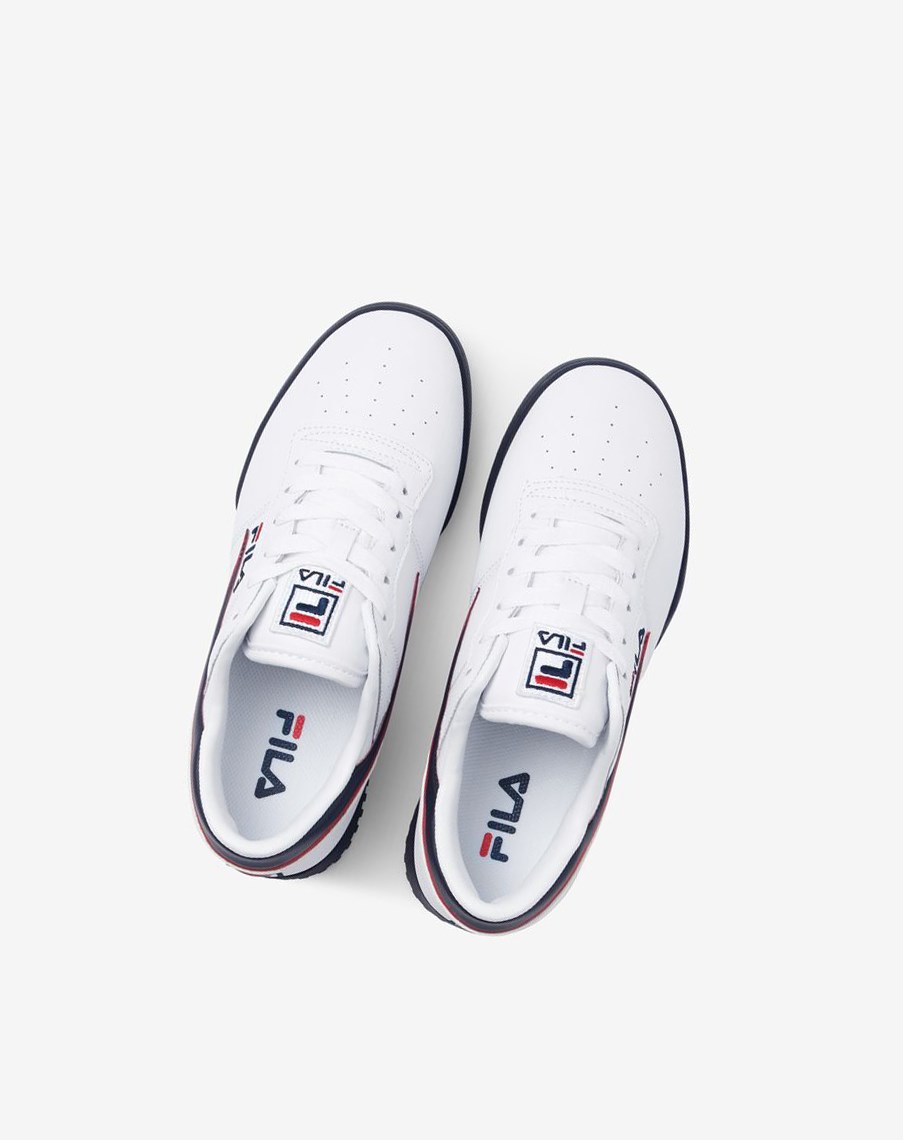 Fila Original Fitness Sneakers Białe Granatowe Czerwone | OQWRG-5349