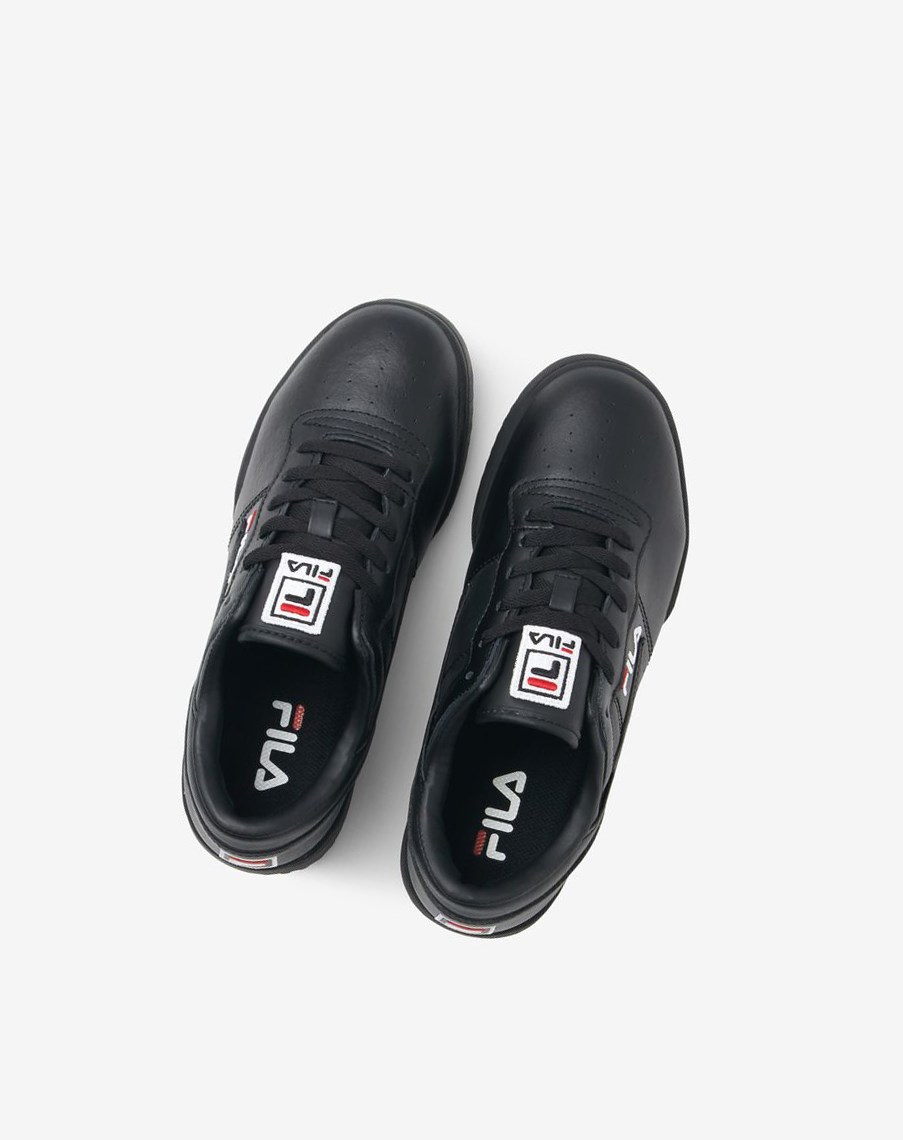 Fila Original Fitness Sneakers Czarne Białe Czerwone | JSHUQ-5712