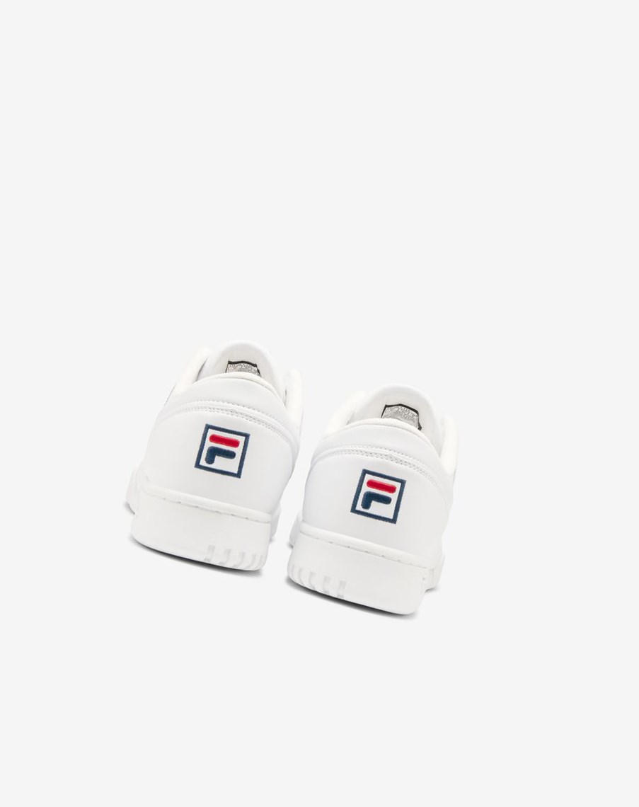 Fila Original Fitness Tenisa Shoes Białe Białe Granatowe Czerwone | DWRNB-8760