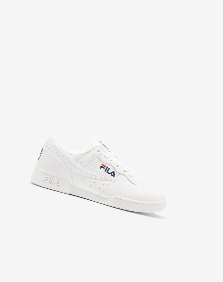 Fila Original Fitness Tenisa Shoes Białe Białe Granatowe Czerwone | DWRNB-8760