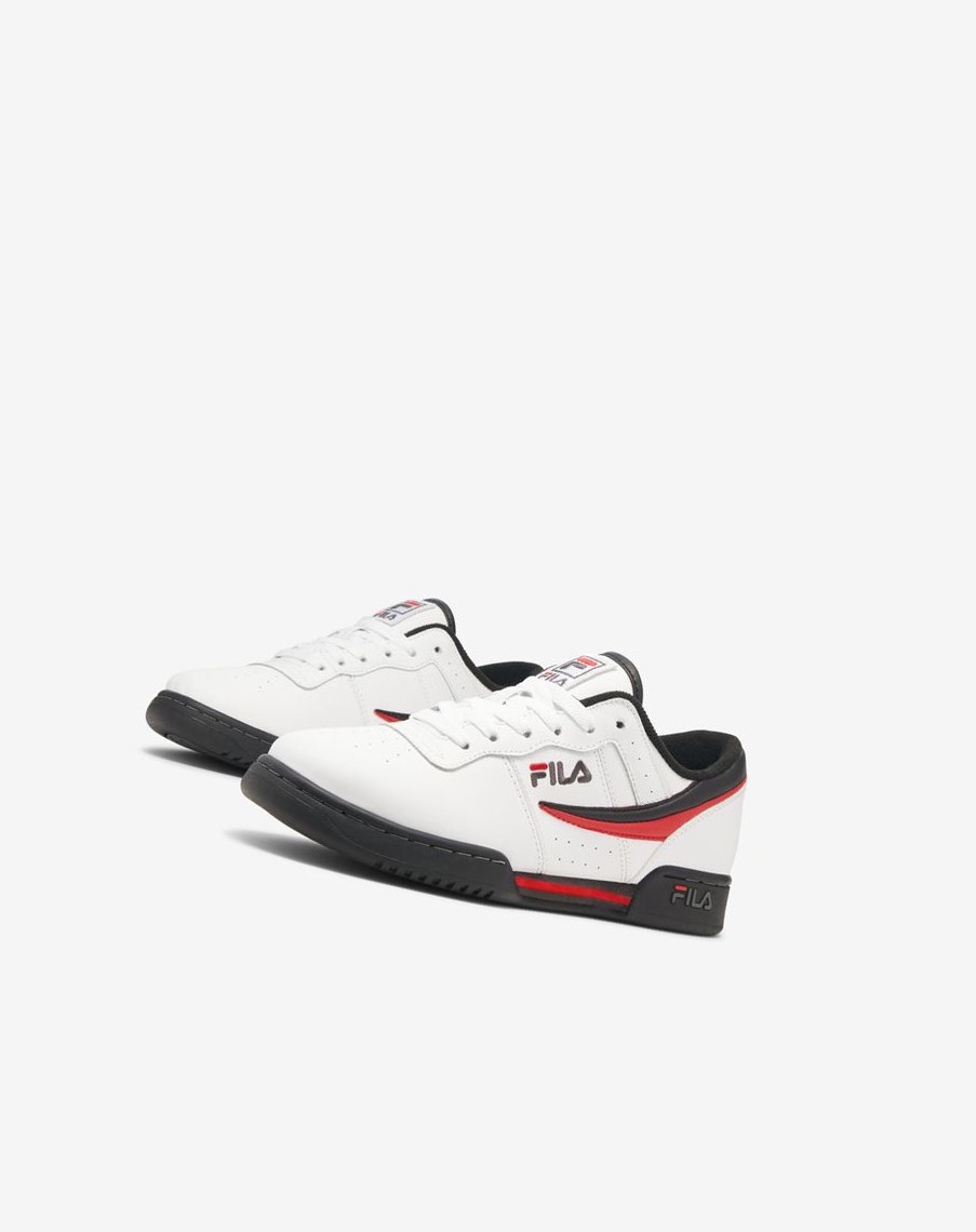 Fila Original Fitness Tenisa Shoes Białe Czarne Czerwone | EYPHX-4761