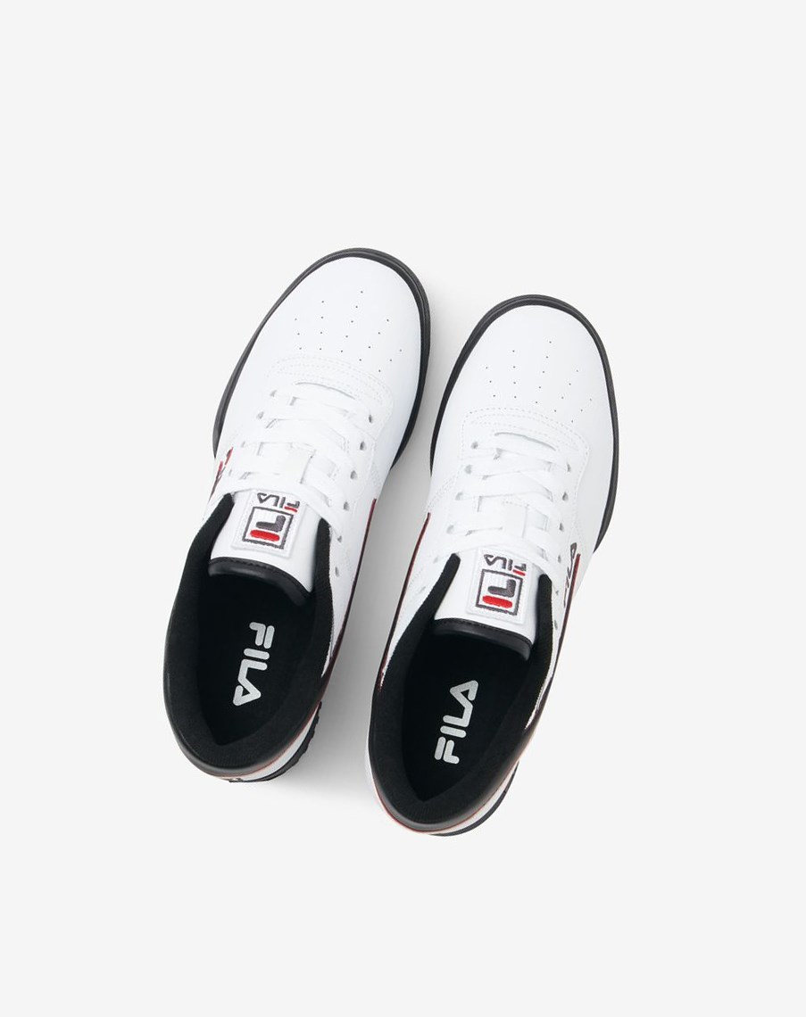 Fila Original Fitness Tenisa Shoes Białe Czarne Czerwone | EYPHX-4761