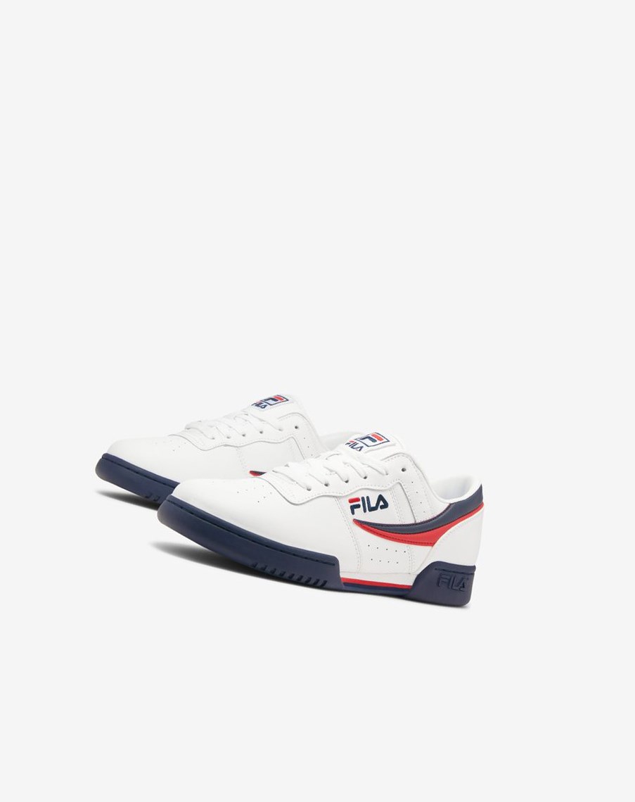 Fila Original Fitness Tenisa Shoes Białe Granatowe Czerwone | OSKHF-0698