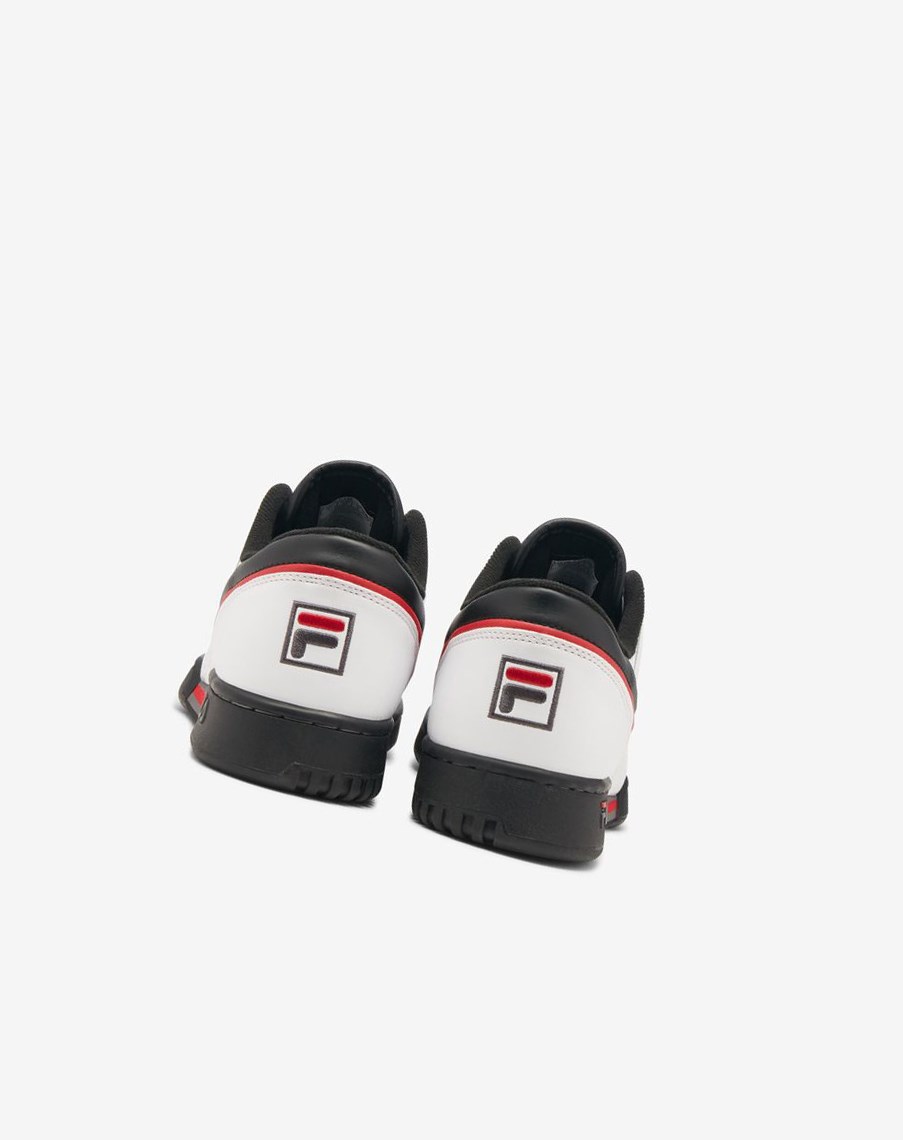 Fila Original Fitness Tenisa Shoes Białe Czarne Czerwone | SWBZL-6231