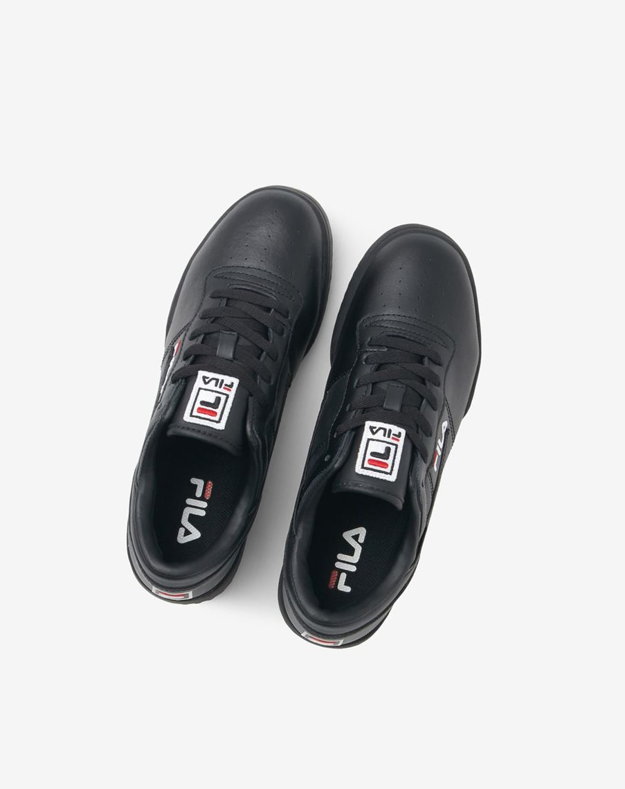 Fila Original Fitness Tenisa Shoes Czarne Białe Czerwone | LMFZU-6012