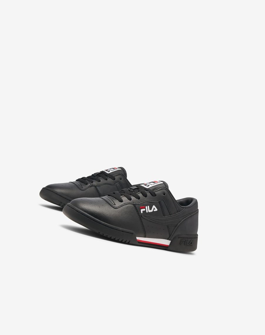 Fila Original Fitness Tenisa Shoes Czarne Białe Czerwone | ONJEY-7493