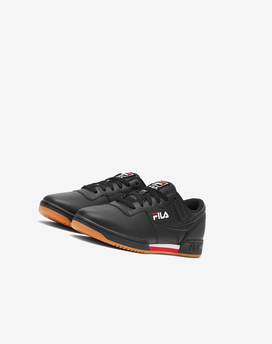 Fila Original Fitness Tenisa Shoes Czarne Czerwone Białe | QLRZW-0921