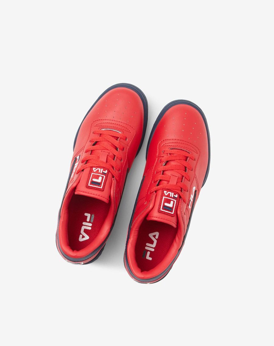 Fila Original Fitness Tenisa Shoes Czerwone Granatowe Białe | GJIKD-2709