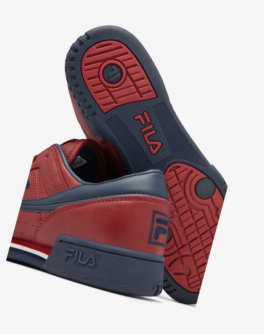 Fila Original Fitness Tenisa Shoes Czerwone Granatowe Białe | JGODH-0241