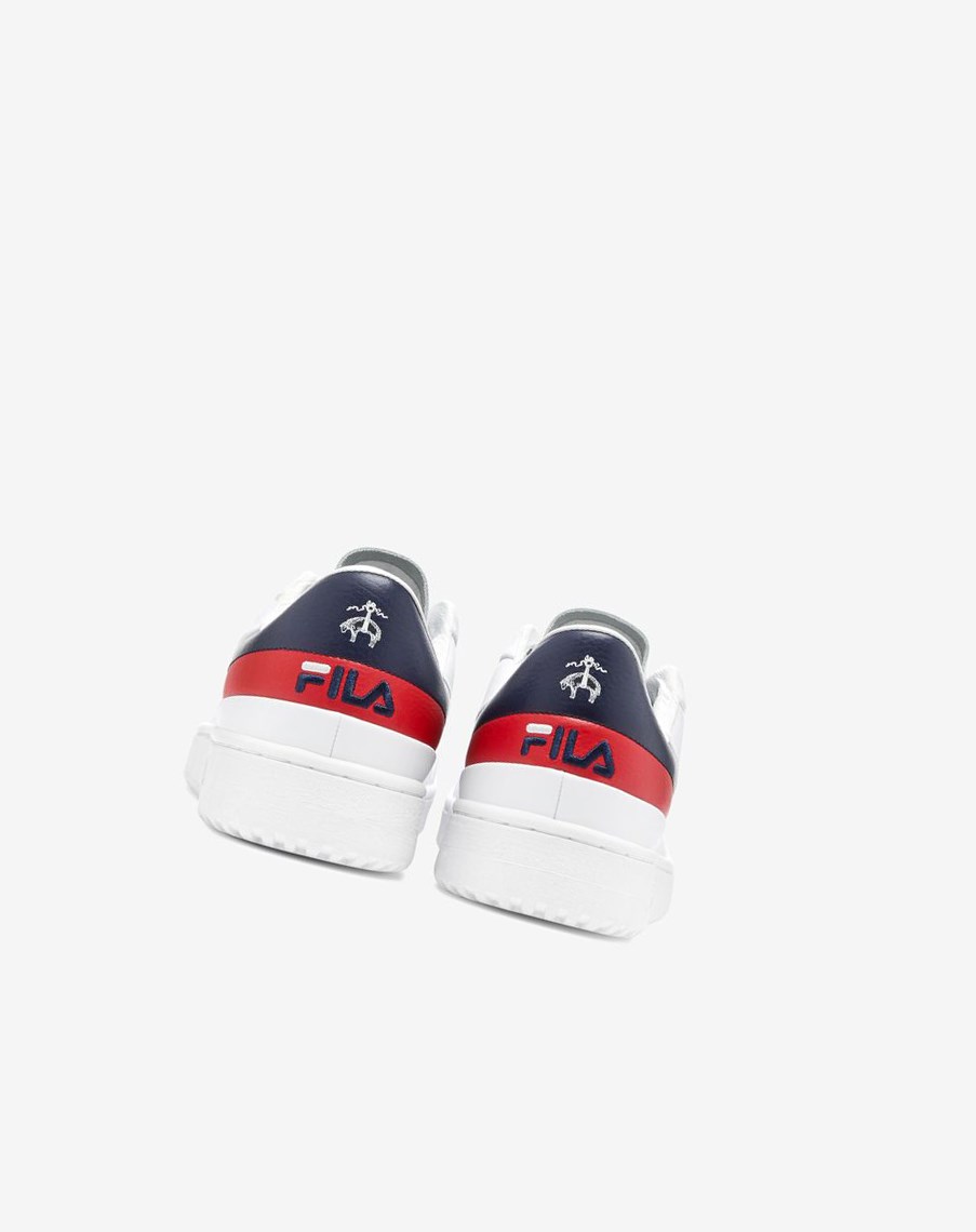 Fila Original Tenisa Lx X Brooks Brothers Tenisa Shoes Białe Granatowe Czerwone | WSOCN-5729