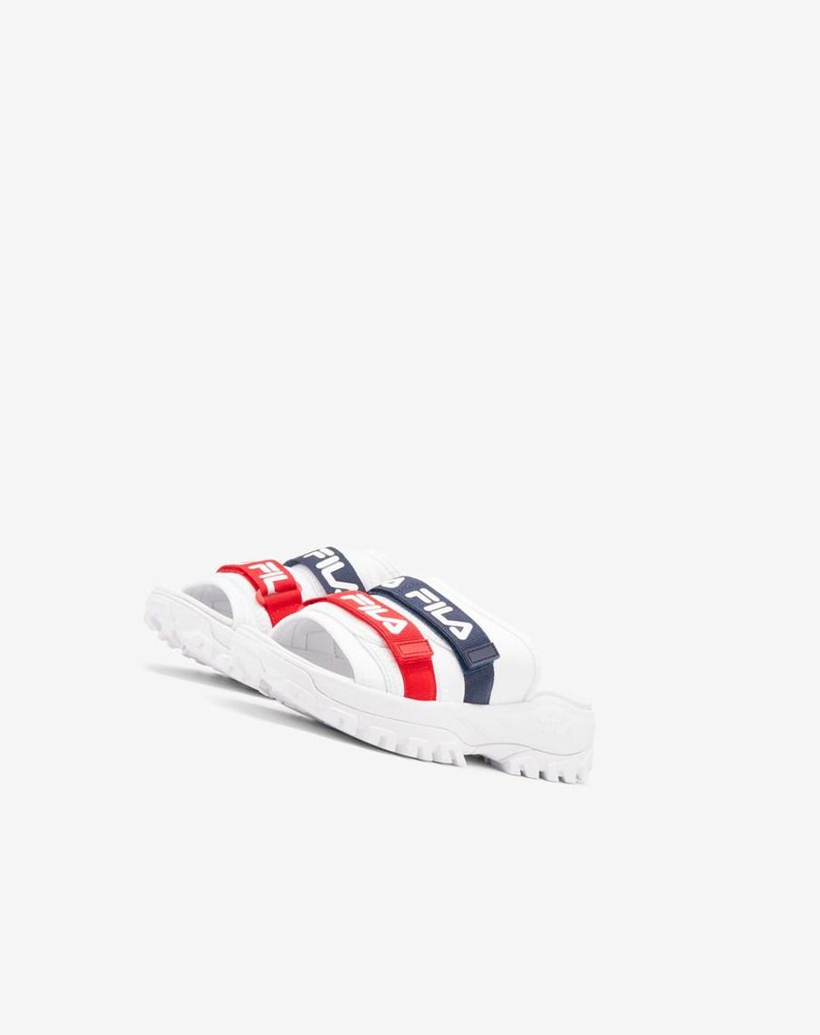 Fila Outdoor Klapki Klapki Sandals Białe Granatowe Czerwone | AVXCK-9348