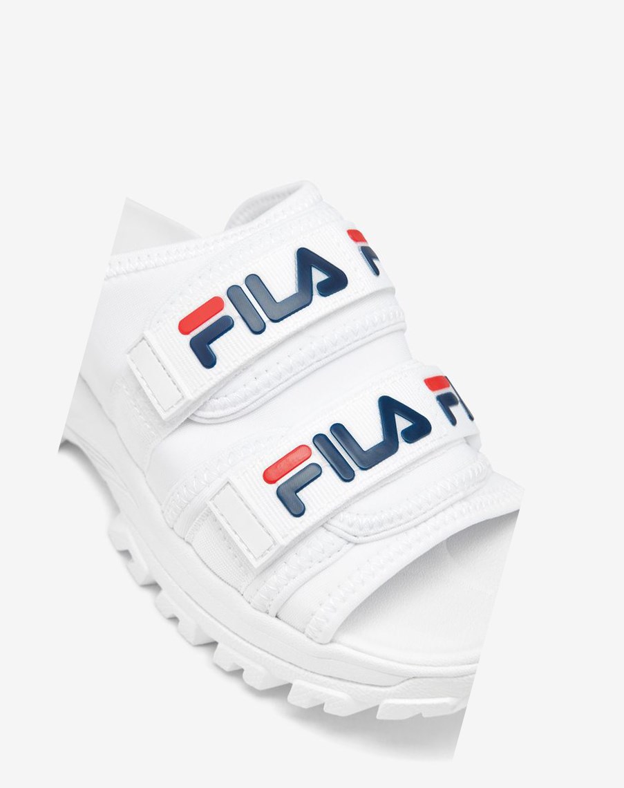 Fila Outdoor Klapki Klapki Sandals Białe Granatowe Czerwone | BLZQG-6850