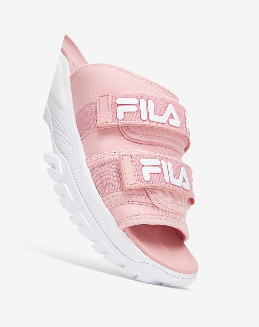 Fila Outdoor Klapki Klapki Sandals Różowe Różowe Białe | MEYJS-3275