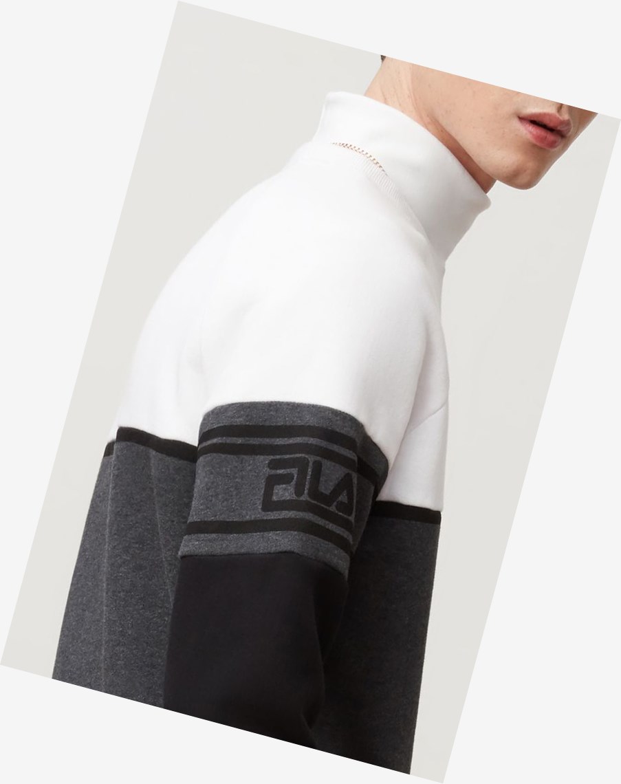 Fila Owen Sweatshirt Wht/Charm/Blk | AJTDL-8261