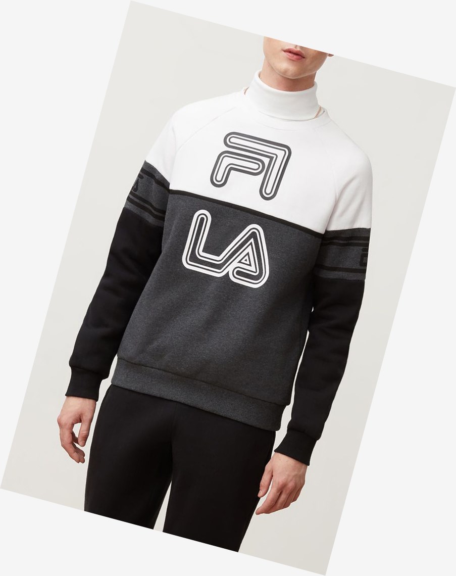 Fila Owen Sweatshirt Wht/Charm/Blk | AJTDL-8261