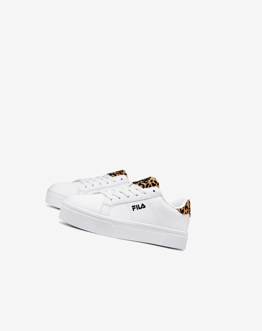 Fila Panache 19 Leopard Sneakers Białe Czarne Białe | LPKZN-5839