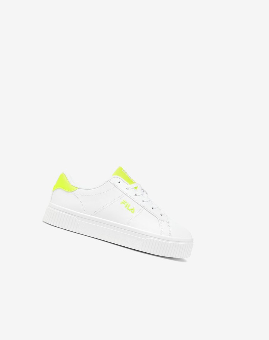 Fila Panache 19 Sneakers Białe Białe Żółte | DCGRI-5804