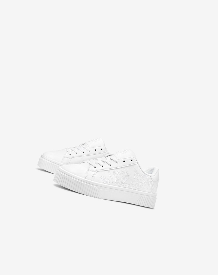 Fila Panache Embroidery Sneakers Białe Białe Białe | ONKBU-4792