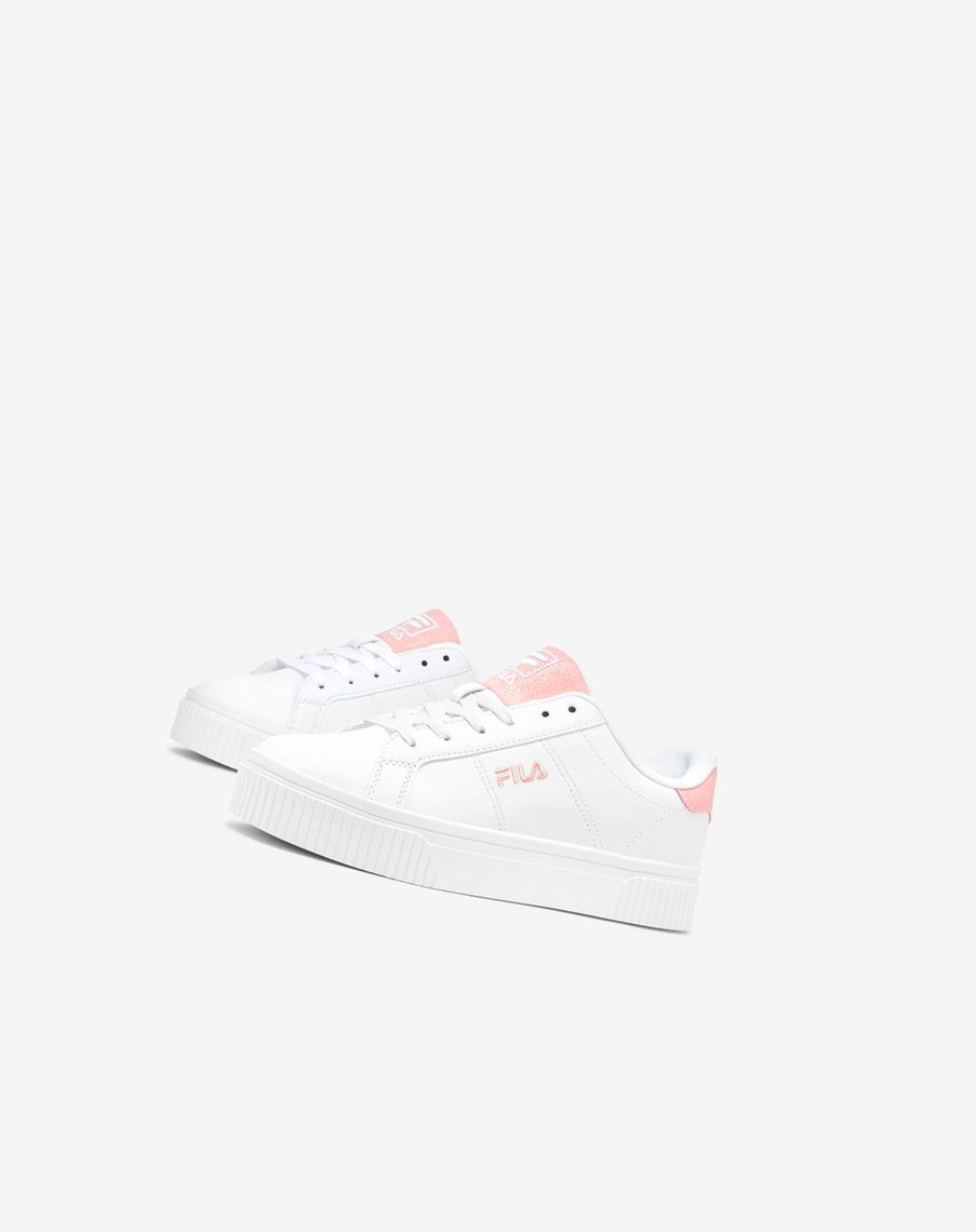 Fila Panache Glitter Sneakers Białe Białe Różowe | EOUWZ-1289