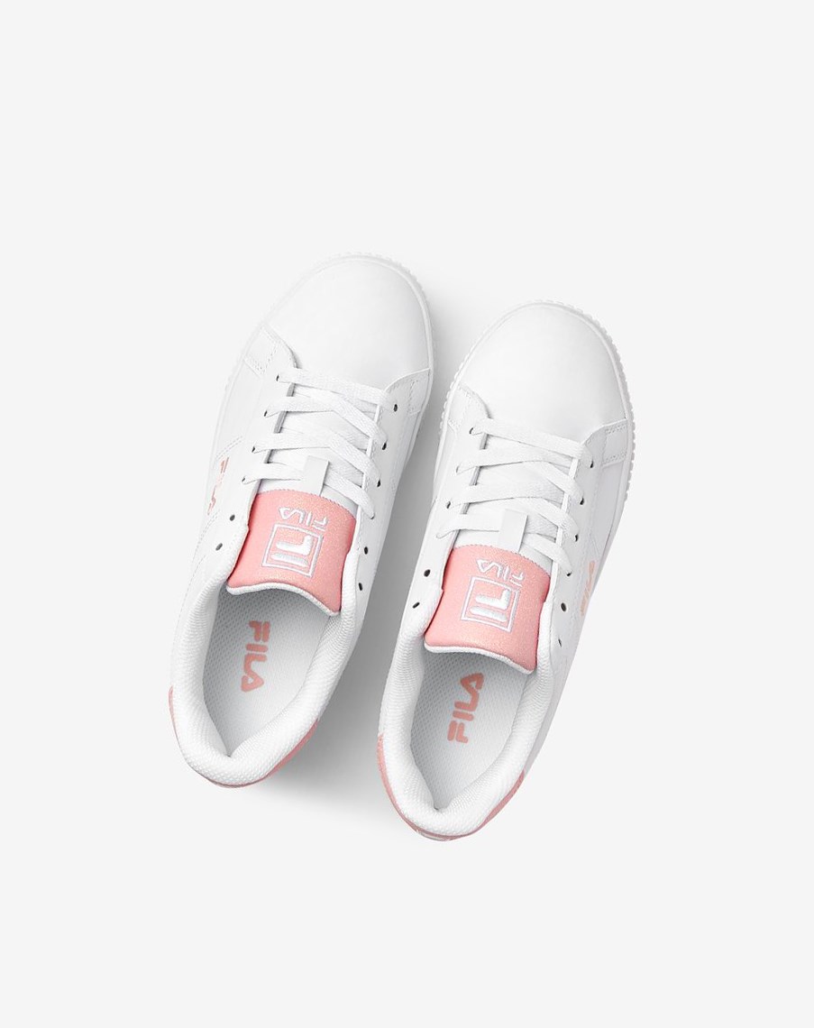 Fila Panache Glitter Sneakers Białe Białe Różowe | EOUWZ-1289