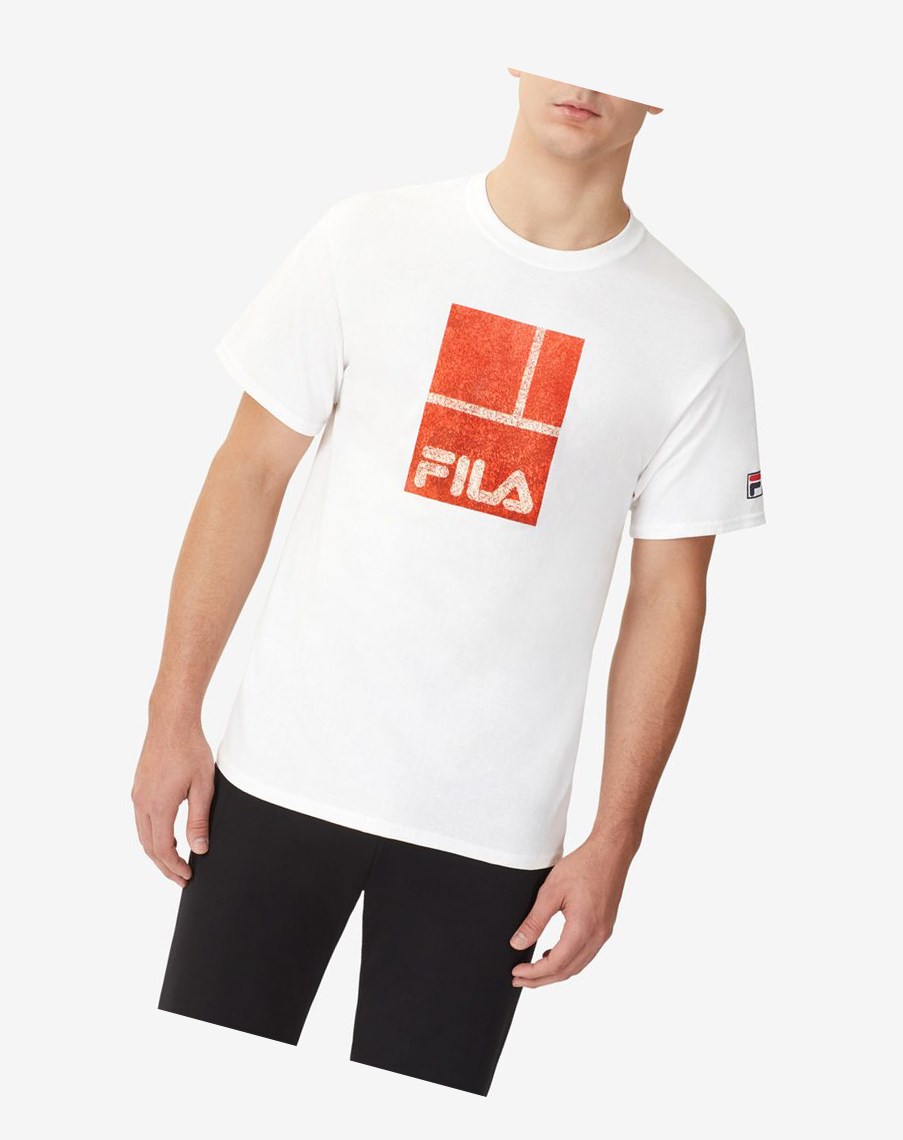 Fila Paris Tee Białe | HCMQZ-3471