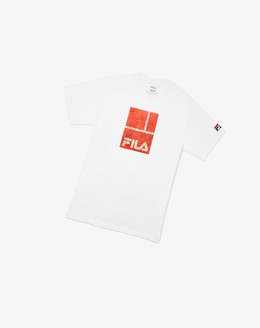 Fila Paris Tee Białe | HCMQZ-3471