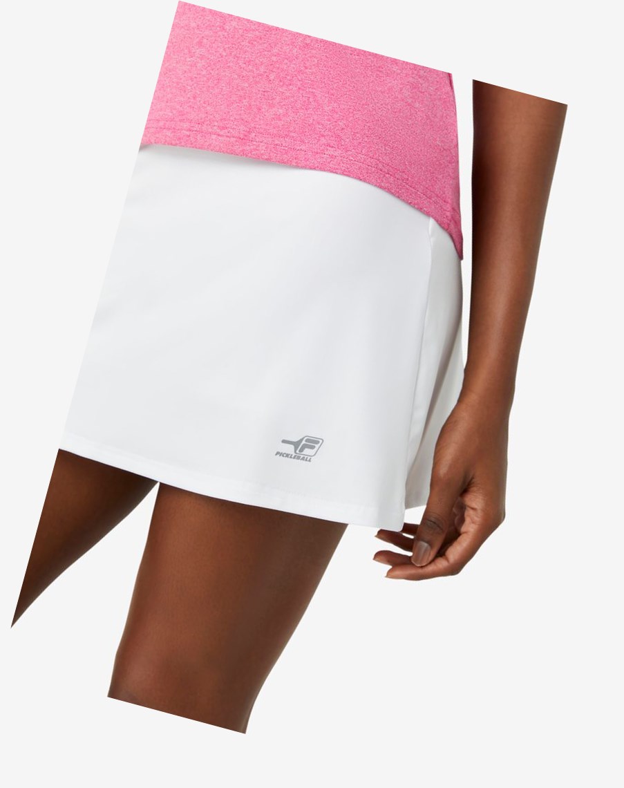 Fila Pickleball Flounce Skort Białe | NSGXD-6917