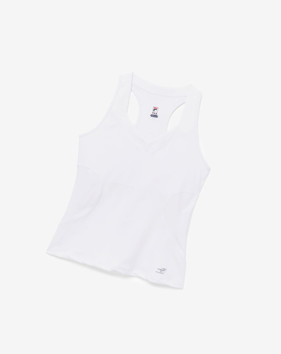 Fila Pickleball Halter Tank Białe | FDZMN-2691