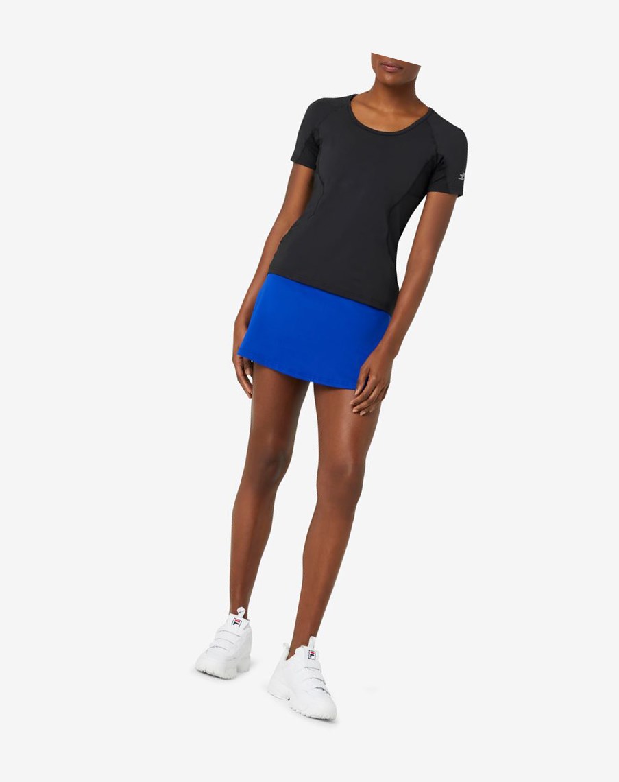 Fila Pickleball Krótkie Sleeve Top Czarne | TDNLP-5429