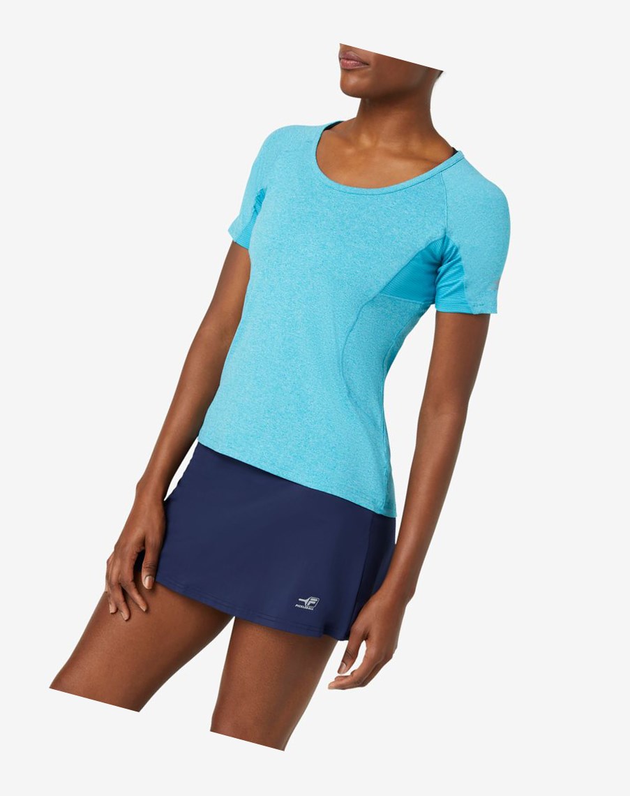 Fila Pickleball Krótkie Sleeve Top Turkusowe | BLXKV-2670