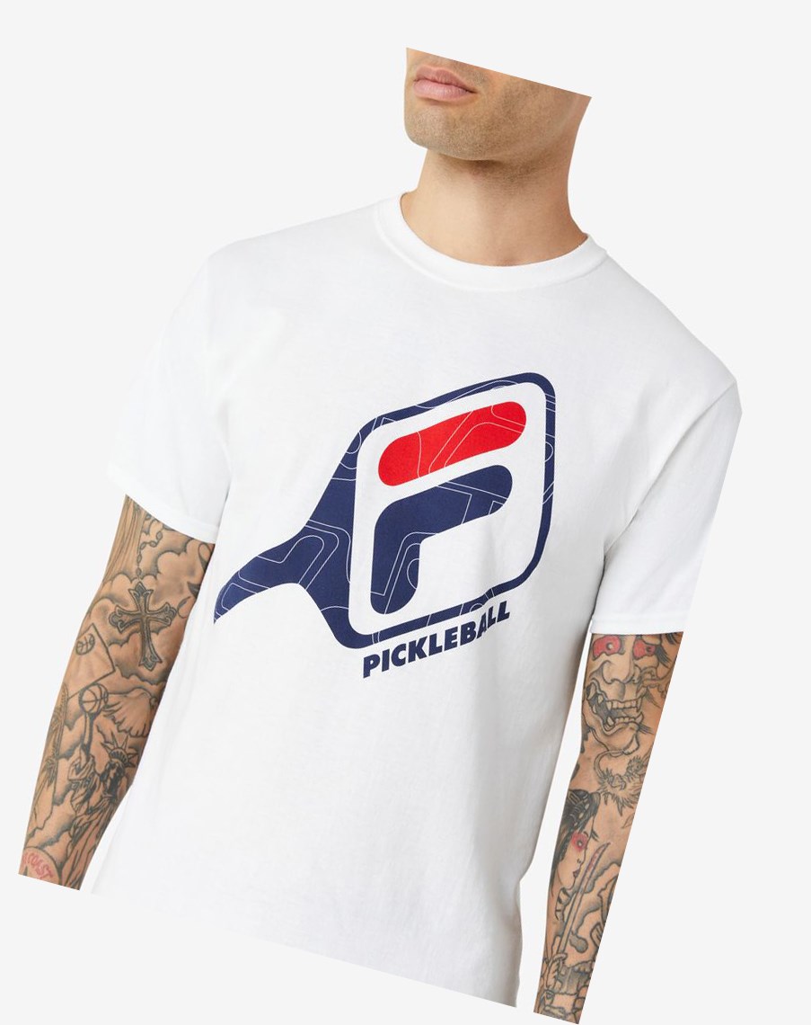 Fila Pickleball Paddle Tee Białe | ZBWQF-2518