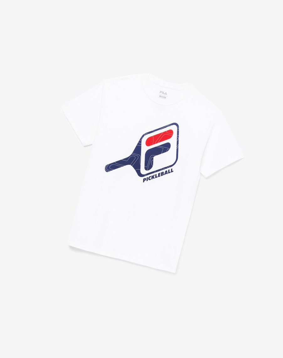 Fila Pickleball Paddle Tee Białe | ZBWQF-2518