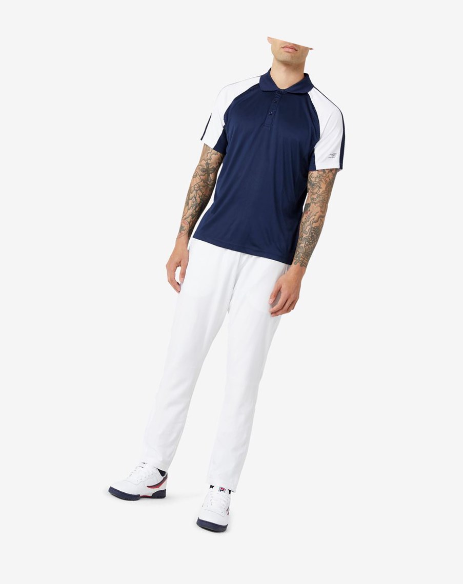 Fila Pickleball Polo Granatowe Białe | VRWNP-1689